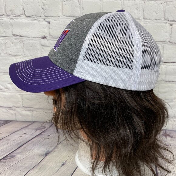 Superbowl LVIII Trucker Hat Mesh Cap Snapback Gray Purple White Bud Light Beer - Picture 2 of 8